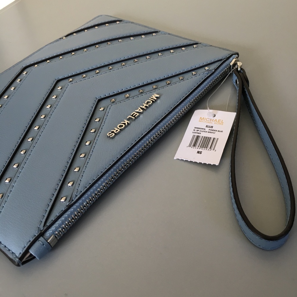 Michael Kors NEW Ellis Studded Clutch - Picture 6 of 7
